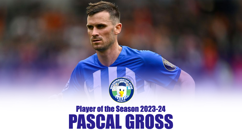 Pascal Gross has been voted WAB Brighton Player of the Season 2023-24