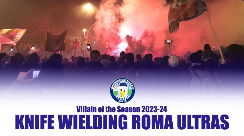 Roma Ultras who stabbed two Brighton fans have been voted WAB Villain of the Season 2023-24