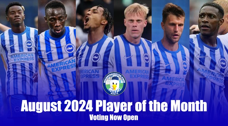 The nominations for the WAB August 2024 Brighton Player of the Month