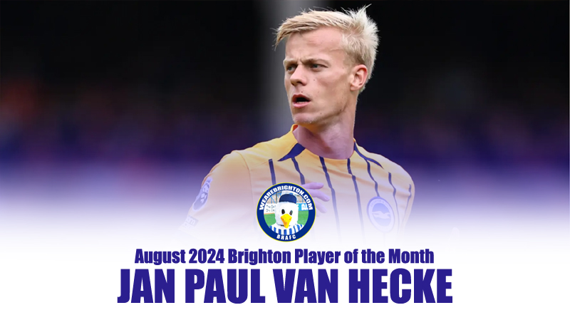 Jan Paul van Hecke has been voted WAB Brighton Player of the Month for August 2024