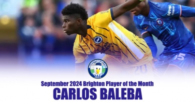 Carlos Baleba has been voted WAB Brighton Player of the Month for September 2024