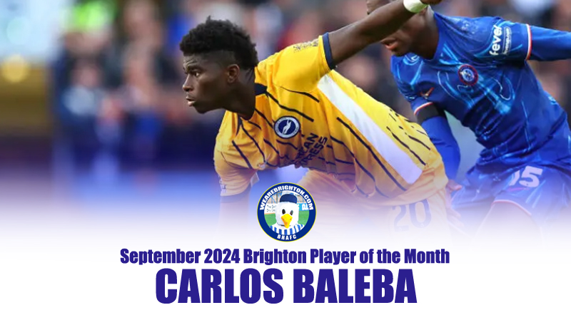 Carlos Baleba has been voted WAB Brighton Player of the Month for September 2024