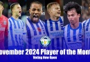 The nominations for the WAB November 2024 Brighton Player of the Month