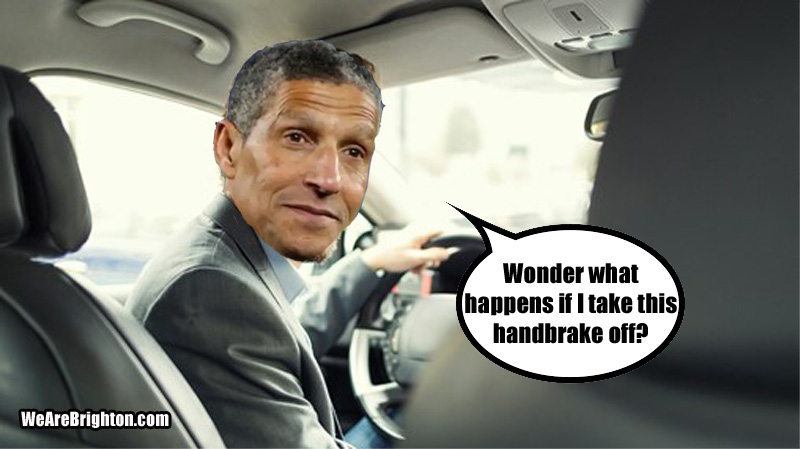 Brighton manager Chris Hughton released the handbrake for the Albion's trip to Arsenal