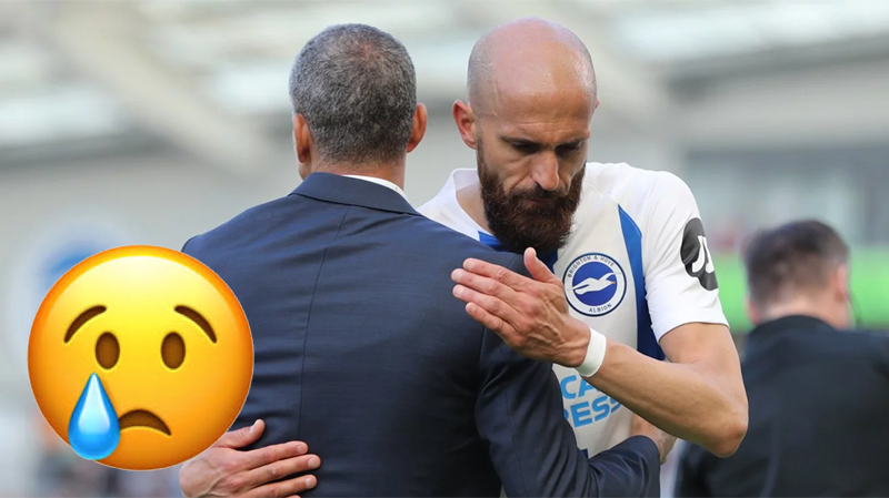 Chris Hughton and Bruno were involved in their last Brighton match as the Albion lost 4-1 to Manchester City