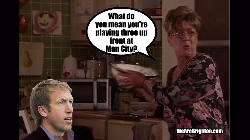 Will Graham Potter change from his 3-4-3 formation for Brighton's visit to Manchester City?