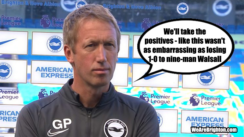 Brighton drew 1-1 with Sheffield United to record one of the most embarrassing results in the club's history