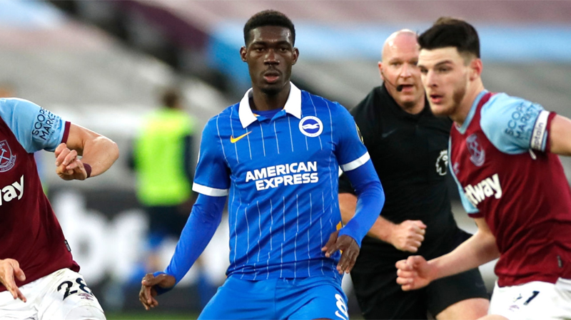 Yves Bissouma topped the Brighton player ratings for the Albion's 2-2 draw at West Ham United