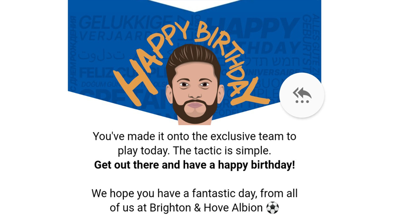 Brighton defeated Blackpool 2-1 in the FA Cup 24 hours after the Albion mistakenly emailed all 23,000 season ticket holders to wish them a happy birthday