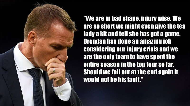 Leicester Till I Die believe Brendan Rodgers has done an excellent job to have the Foxes in the top four ahead of their visit to Brighton