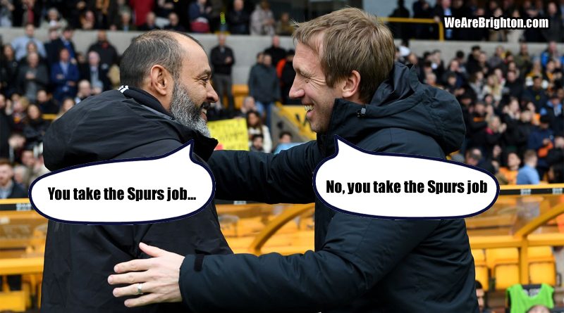 Brighton travel to Wolves in what could be an audition between the future Spurs manager as Nuno takes on Graham Potter