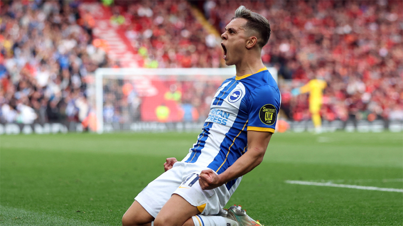 Leandro Trossard topped the WAB Player Ratings for his hat-trick in Liverpool 3-3 Brighton