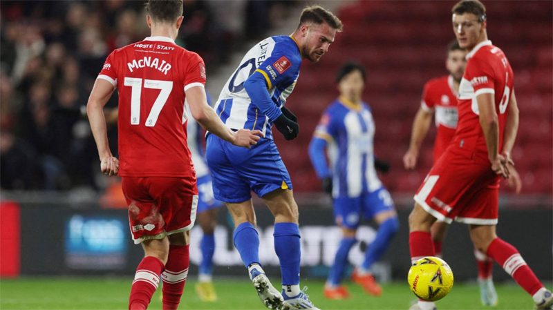 Alexis Mac Allister scored twice to top the player ratings in Middlesbrough 1-5 Brighton