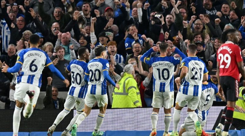 Brighton gained revenge on Manchester United for their FA Cup semi final defeat by winning 1-0 at the Amex