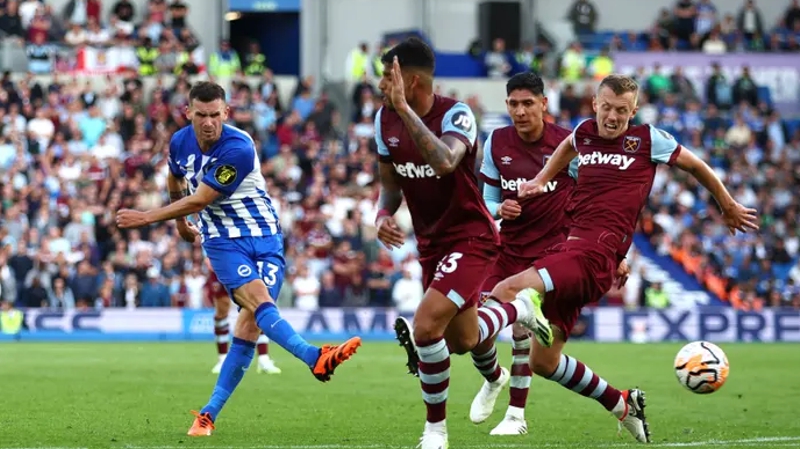 Brighton 1-3 West Ham: James Ward-Prowse nets first West Ham goal as  Hammers blitz Seagulls - TNT Sports