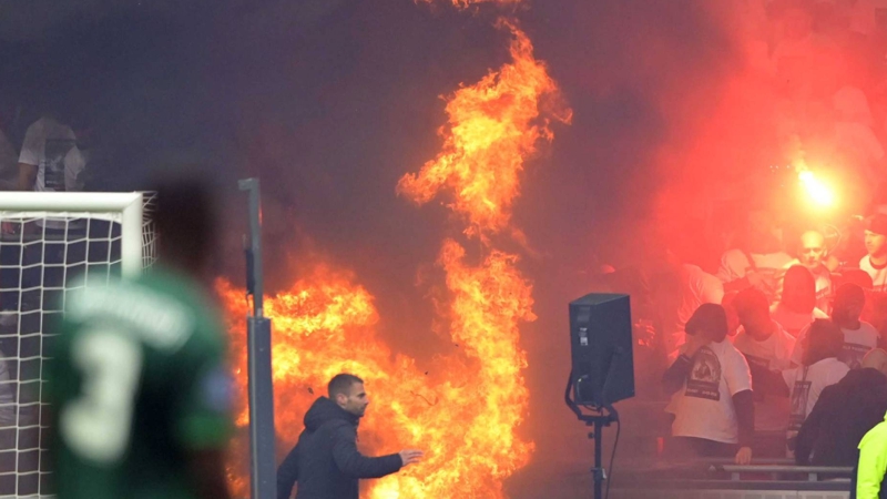 Brighton face Ajax in the Europa League a few weeks after Ajax fans set fire to their own stadium