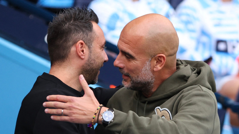 Brighton head to Manchester City with Pep Guardiola having heaped praise on the Roberto De Zerbi