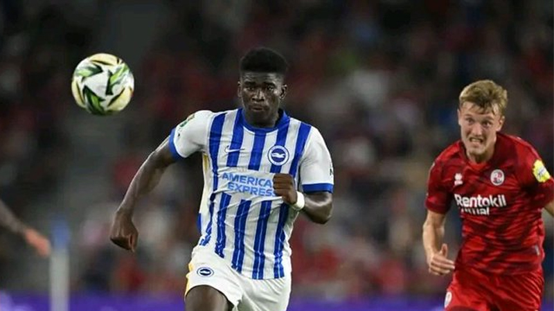 Carlos Baleba topped the player ratings as Brighton beat Crawley Town 4-0 in the Carabao Cup