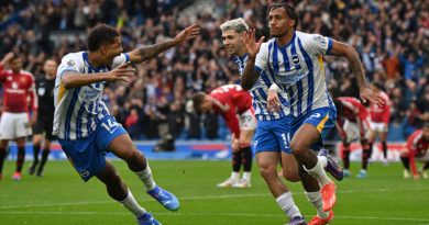 Joao Pedro scored a last minute winner as Brighton beat Manchester United 2-1 at the Amex