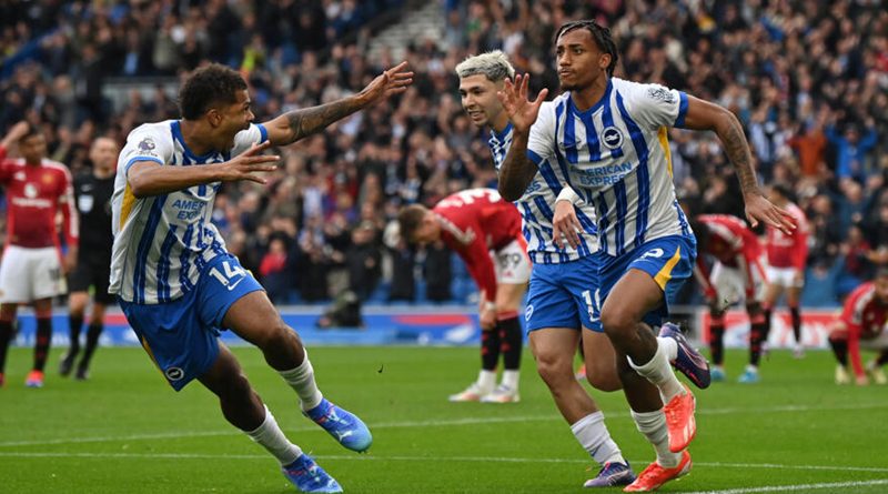 Joao Pedro scored a last minute winner as Brighton beat Manchester United 2-1 at the Amex