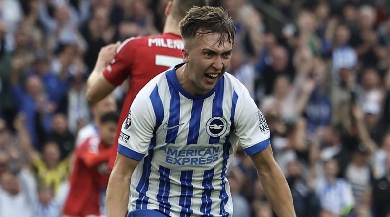 Jack Hinshelwood scored and topped the player ratings as Brighton drew 2-2 with Nottingham Forest