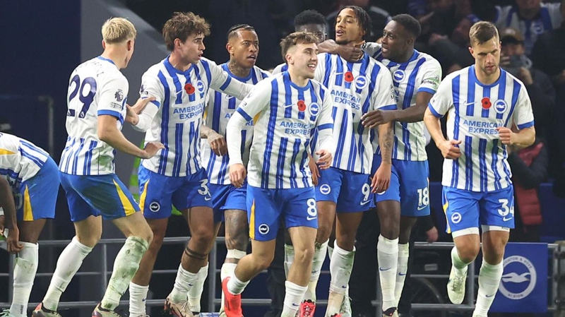 Brighton came from behind to beat Man City 2-1 at the Amex