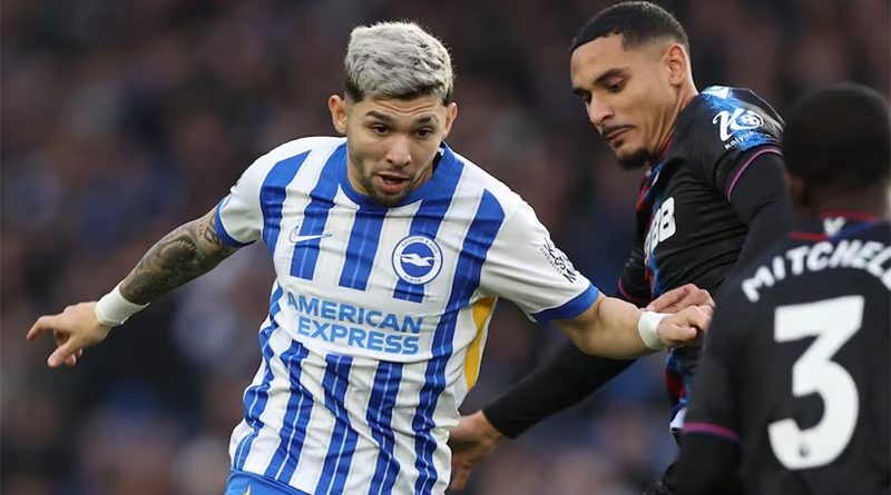 Julio Enciso topped the player ratings in an otherwise disappointing afternoon as Brighton lost 1-3 to Crystal Palace