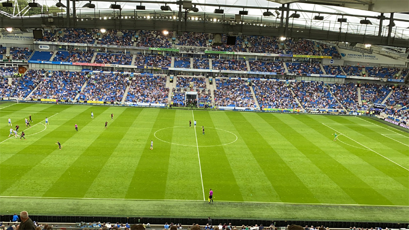 There have been empty seats all over the Amex Stadium for the first two Brighton home game of the 2021-22 season