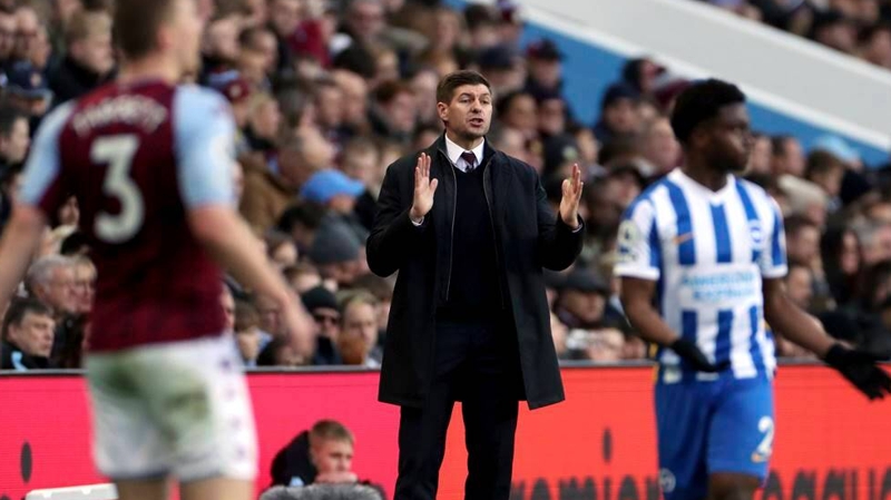 Aston Villa benefited from the new manager bounce with Steven Gerrard in charge for the firstr time as they beat Brighton 2-0