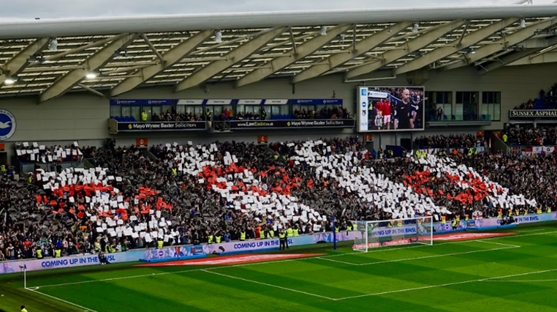 Over 4000 Grimsby fans enjoyed themselves in their FA Cup quarter final against Brighton