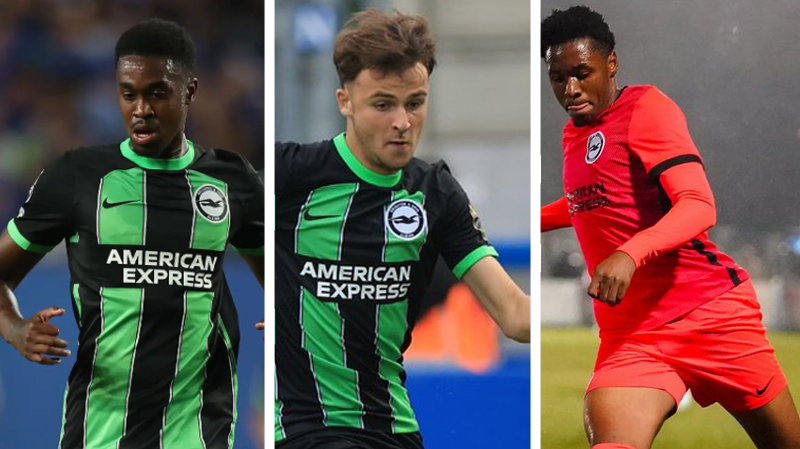 Imari Samuels, Luca Barrington and Josh Duffus are three Brighton Under 21s who could step into th senior squad