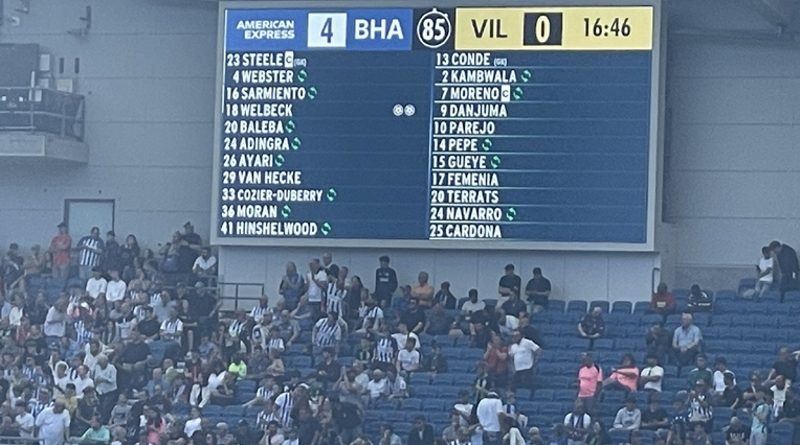 The Amex Stadium North Stand during Brighton 4-0 Villarreal