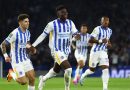 Carlos Baleba celebrates scoring for Brighton in the 3-2 League Cup win over Wolves