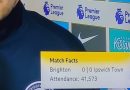 The BBC reported a record Amex Stadium attendance at Brighton 0-0 Ipswich