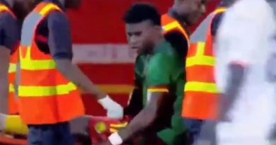 Carlos Baleba was stretchered off apparently injured as Cameroon beat Kenya 4-1 in AFCON qualifying