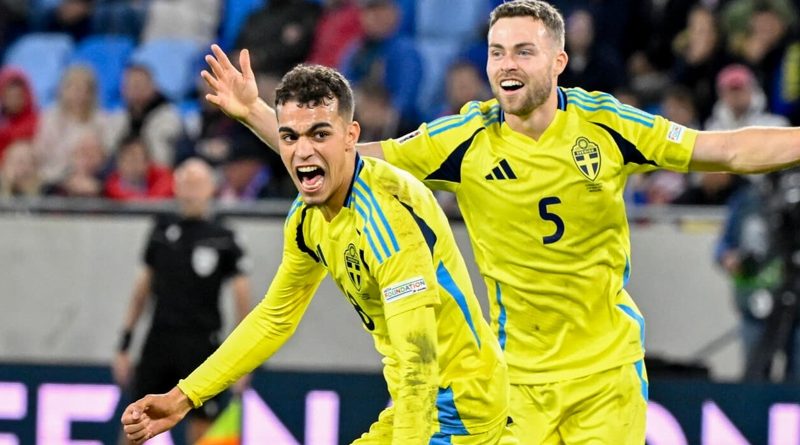 Brighton midfielder Yasin Ayari scored his first international goal for Sweden in a 2-2 draw against Slovakia